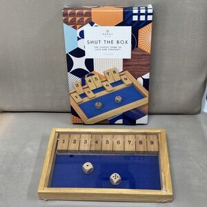 9 Number Wooden Shut The Box Dice Board Set Pub Bar Dice Board The Game Club